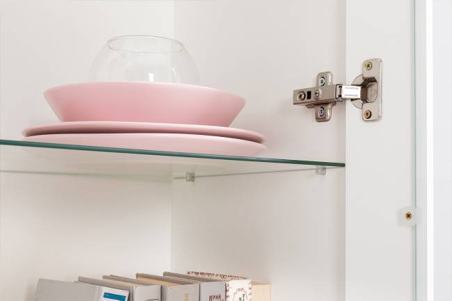 Валенсия стенка в гостиную комнату № 87 цвет белый шагрень