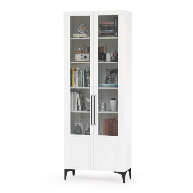 Валенсия стенка в гостиную комнату № 87 цвет белый шагрень