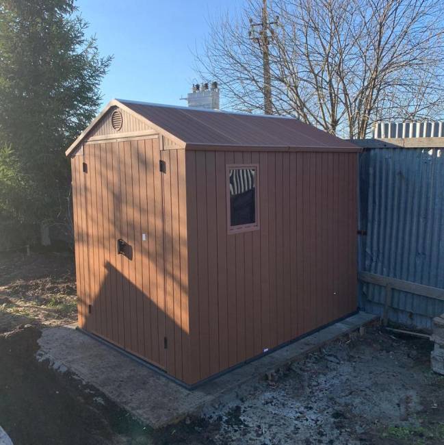 Сарай "Дарвин 6х8" (размеры 183 х 244 см), коричневый