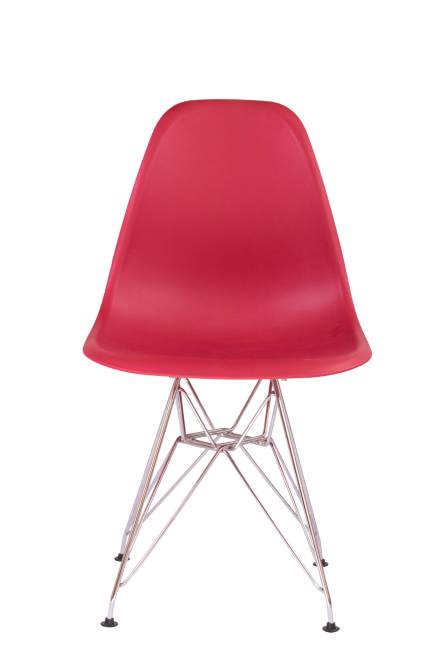 Стул Eames винный, опора металл