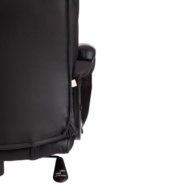 Кресло BERGAMO хром (22) кож/зам, черный, 36-6 черный кож/зам