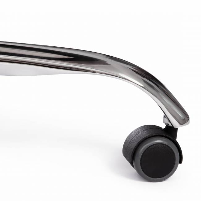 Кресло BERGAMO хром (22) кож/зам, черный, 36-6 черный кож/зам