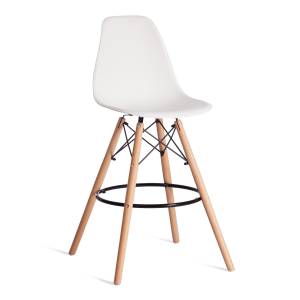 Стул барный Cindy Bar Chair (mod. 80-1) / 1 шт. в упаковке дерево бук/металл/пластик, 50 х 51 х 109 см, White (Белый) 70029/ натуральный белый дерево бук/металл/пластик