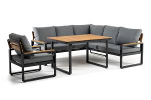 Лаунж зона из алюминия TOPA L с обеденным столом Лаунж зона из алюминия TOPA L с обеденным столом