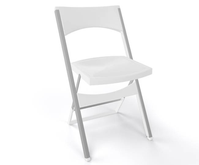 Стул пластиковый складной Compact белый 435х470х775 мм