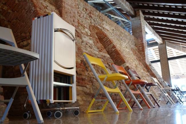 Стул пластиковый складной Compact белый 435х470х775 мм