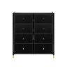 Комод Leset Хайди 8 ящиков Чёрный Чёрный