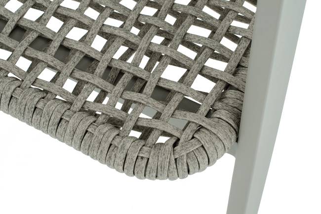 "Амстердам" стул плетеный из роупа, каркас алюминий, роуп серый круглый "Амстердам" стул плетеный из роупа, каркас алюминий, роуп серый круглый