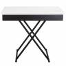 Стол-трансформер Лерон белый/черный