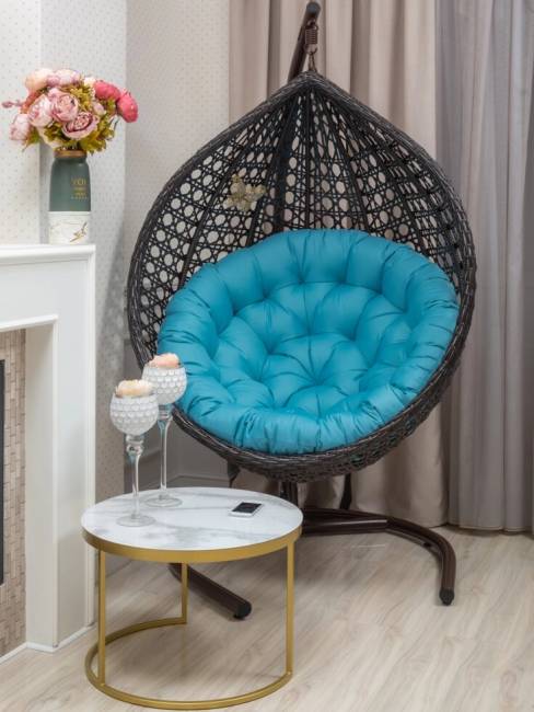 Подвесное кресло из искусственного ротанга "FRESCO-XL", коричневый Подвесное кресло из искусственного ротанга "FRESCO-XL", коричневый