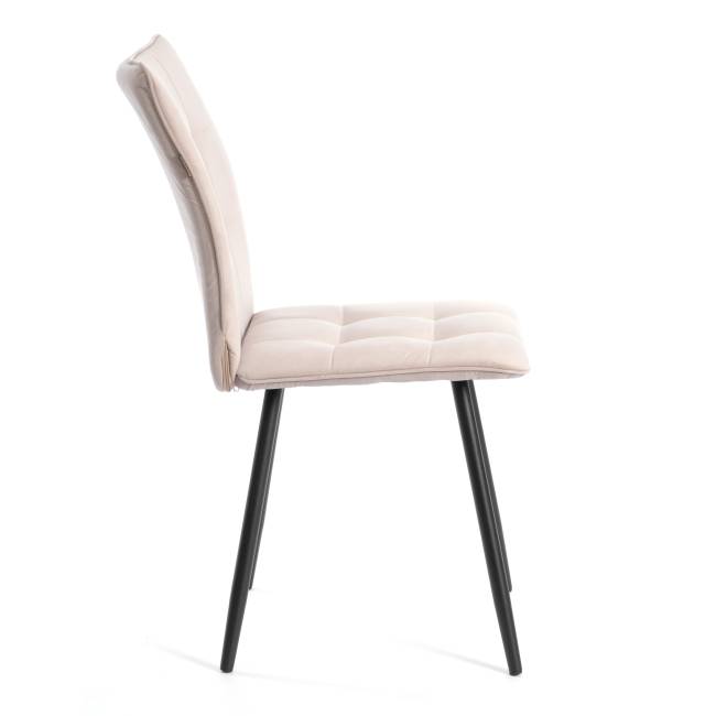 Комплект кресло+стул Bari/Бари LT, велюр, бежевый/черный, 7 бежевый/черный флок Комплект кресло+стул Bari/Бари LT, велюр, бежевый/черный, 7 бежевый/черный флок