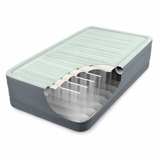 64902, Intex, Надувная кровать 99х191х46см "Premaire Elevated" встр.нас. 220В, до 136кг 64902, Intex, Надувная кровать 99х191х46см "Premaire Elevated" встр.нас. 220В, до 136кг