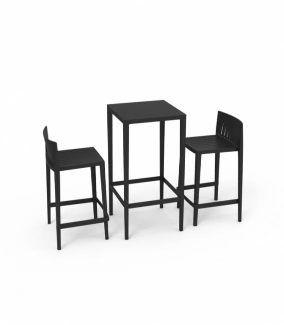 Стол пластиковый барный Spritz Basic черный 500x500x1000 мм