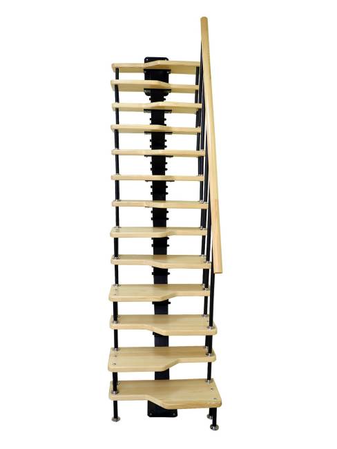 Лестница малогабаритная на монокосоуре «Гусиный шаг» 2600-2800 мм цвет серый