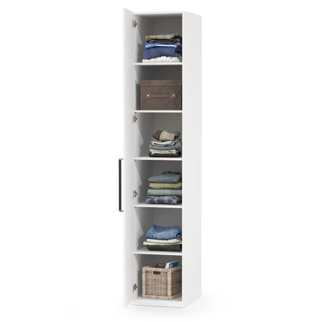 Шкаф-пенал Валенсия 13.207 цвет белый шагрень