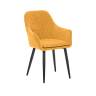 Стул с подлокотниками Leset Слим, каркас Черный, велюр Горчица Горчица Черный Стул с подлокотниками Leset Слим, каркас Черный, велюр Горчица Горчица Черный