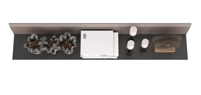 Полка открытая Сидней 16.486 цвет антрацит/МДФ веллюто капучино