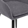 Стул с подлокотниками Leset Слим, каркас Черный, велюр Графит Графит Черный
