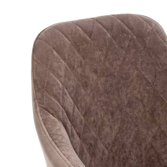 Стул с подлокотниками Leset Слим, каркас Черный, велюр Латте Латте Черный