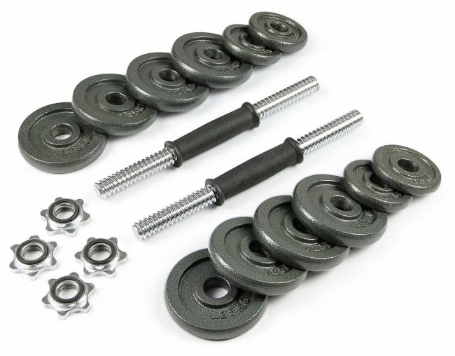 Набор металлических гантелей в чемодане "ATLAS SPORT", 15кг