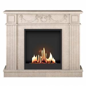 Биокамин в мраморном портале SteelHeat Washington (Стекло)