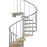 Винтовая лестница ЛЕС-1,8 высота 2700-2925, Серый, Сосна