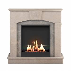 Биокамин в мраморном портале SteelHeat Praga (Стекло)