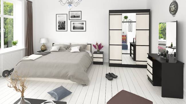 Сакура Кровать 1800 цвет венге/дуб лоредо