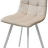 Стул РИЧИ, цвет H-06 Бежевый, велюр / белый каркас М-City