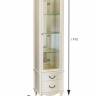Шкаф-витрина Джульетта, дуб шампань Л