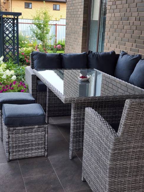 ZORRO PLUS серый комплект мебели из искусственного ротанга