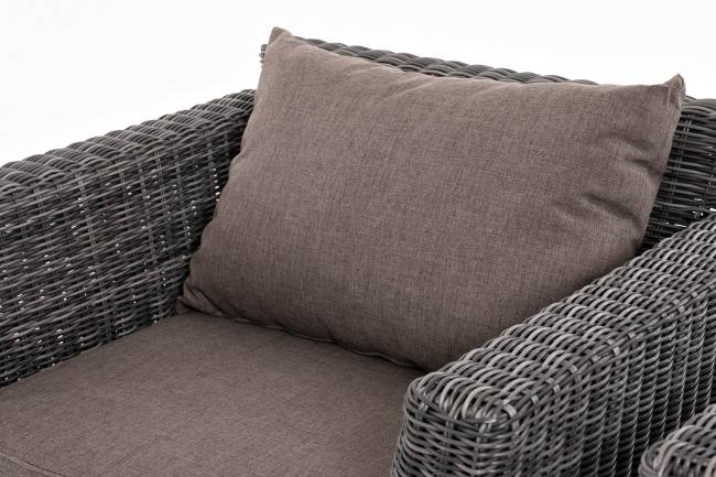 "Капучино" лаунж-зона из искусственного ротанга, цвет графит