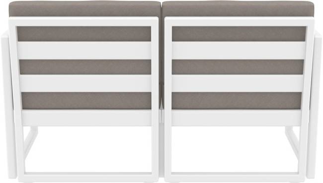 Комплект пластиковой мебели Mykonos белый, светло-коричневый Комплект пластиковой мебели Mykonos белый, светло-коричневый