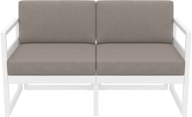 Комплект пластиковой мебели Mykonos белый, светло-коричневый Комплект пластиковой мебели Mykonos белый, светло-коричневый