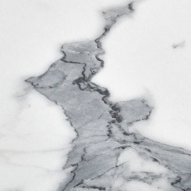 Стол Rudolf круглый раскладной 100-130x100x75см, белый мрамор, белый