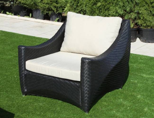 Комплект для отдыха "Скайлайн", из искусственного ротанга , 1+1+1+2, черный