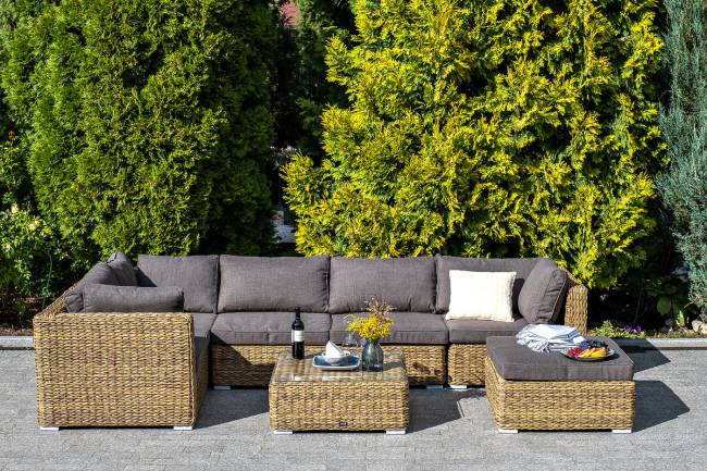 "Лунго" модуль диванный прямой с подушками, цвет соломенный (гиацинт) "Лунго" модуль диванный прямой с подушками, цвет соломенный (гиацинт)