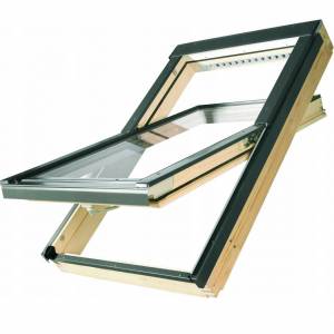 Мансардное окно FAKRO FTS U2 Standart, однокамерный, дерево Мансардное окно FAKRO FTS U2 Standart, однокамерный, дерево