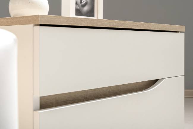 Кровать Муссон с подъёмным основанием и тумбой 16.03 цвет белый/дуб эндгрейн элегантный/кожзам белый