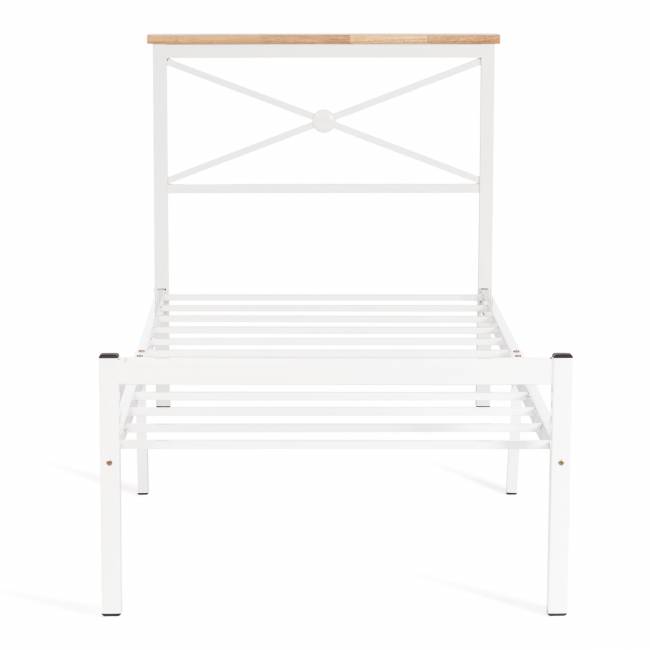 Кровать Iris (mod.9311) дерево гевея/металл, 90*200 см (Single bed), Белый (White) Кровать Iris (mod.9311) дерево гевея/металл, 90*200 см (Single bed), Белый (White)