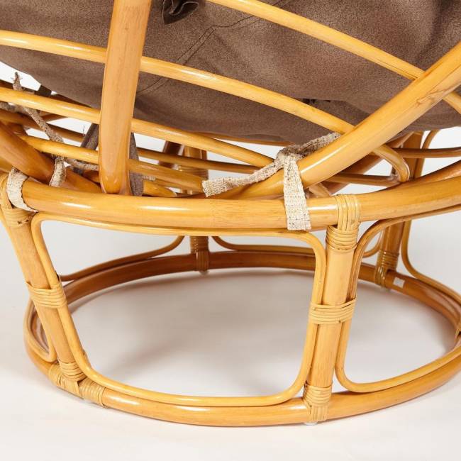 Кресло PAPASAN/ПАПАСАН 23/01 W /с подушкой/ 115х101х104 см, Honey (мед), экошерсть Коричневый, 1811-5 Кресло PAPASAN/ПАПАСАН 23/01 W /с подушкой/ 115х101х104 см, Honey (мед), экошерсть Коричневый, 1811-5