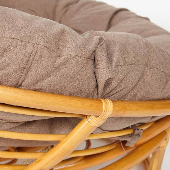 Кресло PAPASAN/ПАПАСАН 23/01 W /с подушкой/ 115х101х104 см, Honey (мед), экошерсть Коричневый, 1811-5 Кресло PAPASAN/ПАПАСАН 23/01 W /с подушкой/ 115х101х104 см, Honey (мед), экошерсть Коричневый, 1811-5